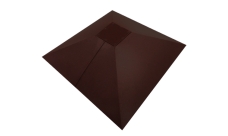 Колпак на столб под фонарь 390х390мм 0,5 Satin с пленкой RAL 8017 шоколад