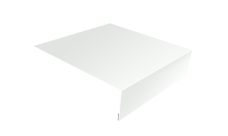 Планка лобовая/околооконная простая 190х50 0,45 Drap с пленкой RAL 9003 сигнальный белый (2м)