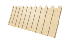 Профнастил С8A v01 фигурный 0,45 Print Elite Milky Wood TwinColor