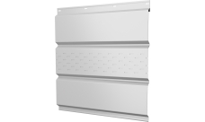 Софит металлический Классик v01 Grand Line центральная перфорация 0,45 Drap TX с пленкой RAL 7047 телегрей 4