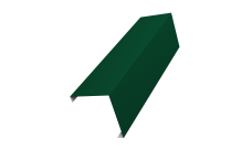 Декоративная накладка на столб универсальная угловая 62х55 для забора жалюзи 0,45 Drap TX RAL 6005 зеленый мох (3м)