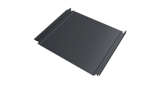 Кликфальц Double Pro Grand Line 0,45 Drap ТХ двухсторонний с пленкой на замках RAL 7024 мокрый асфальт