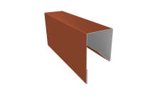 Планка П-образная заборная 17 Grand Line 0,45 Drap ST RAL 8004 терракота (2м)