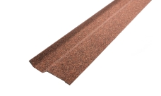 Планка примыкания внакладку Фартук S6 Grand Line c базальтовой крошкой красная 1,25м