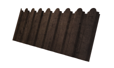 Профнастил С20A фигурный 0,45 Print Elite Antique Wood TwinColor