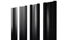 Штакетник М-образный A с прямым резом Grand Line 0,45 PE RAL 9005 черный