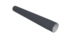 Труба круглая Ø90 Vortex Mix 3м PE RAL 7024 мокрый асфальт