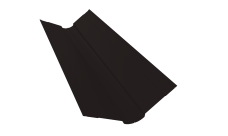 Планка ендовы верхней фигурной 100х100 Grand Line 0,45 Drap ТХ RAL 9005 черный (3м)