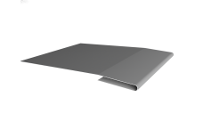 Планка начальная 0,45 PE с пленкой RAL 9006 бело-алюминиевый (2м)