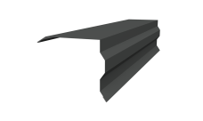 Планка торцевая фигурная 100х85 0,5 Satin Matt RAL 7016 антрацитово-серый (2м)