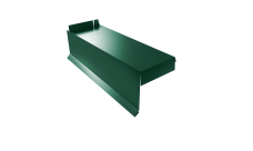 Планка торцевая сегментная Квадро профи Grand Line Левая стартовая 0,45 Drap TX RAL 6005 зеленый мох