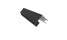 Планка угла внешнего сложная Кожуха сегментного 0,5 Rooftop Бархат RAL 7016 антрацитово-серый (1,8м)