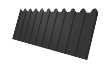 Профнастил С8A v02 фигурный Grand Line 0,45 PE RAL 7016 антрацитово-серый