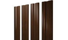 Штакетник Твин с прямым резом Grand Line 0,45 Принт Элит Choco Wood ТвинColor