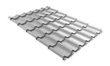 Металлочерепица Классик ("Classic") v01 0,5 Satin RAL 9003 сигнальный белый