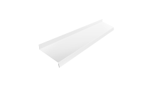 Отлив простой 150 0,45 PE с пленкой RAL 9003 сигнальный белый (2м)