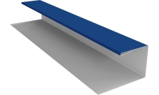 Планка П-образная Экобрус Grand Line 0,5 Satin с пленкой RAL 5005 сигнальный синий (2м)