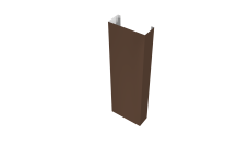 Полустолб для С21 0,45 Drap TwinColor с пленкой RAL 8017 шоколад (L1,5)
