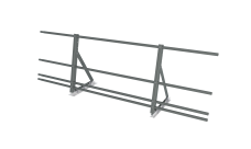 Ограждение кровельное со снегозадержателем на фальц Optima 0,65х2м RAL 7005