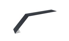 Планка карнизная для мягкой кровли 100х60 Grand Line 0,45 Drap RAL 7024 мокрый асфальт (2м)