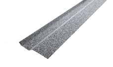 Планка примыкания внакладку Фартук S6 Grand Line c базальтовой крошкой роки серый 1,25м