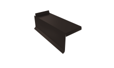Планка торцевая сегментная Квадро профи Левая 0,5 Satin RR 32 темно-коричневый