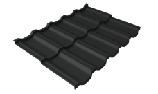 Профиль волновой "Квинта Уно" ("Kvinta Uno") 0,45 PE RAL 7016 антрацитово-серый