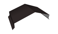 Парапетная крышка угольная 250мм Grand Line 0,5 Satin Matt RAL 9005 черный (2м)