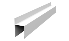 Планка опорная составная внешняя для забора жалюзи Palermo Grand Line 0,7 PE RAL 9003 сигнальный белый (2м)