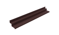 Планка примыкания к вертикальной стене для композитной черепицы Luxard мокко (1,25м)