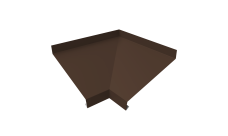 Угол отлива внутренний 100 0,45 Drap TR с пленкой RAL 8017 шоколад