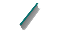 Декоративная накладка на столб универсальная 60х60 для забора жалюзи Grand Line 0,45 PE RAL 5021 водная синь (2м)