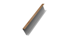 Декоративная накладка на столб универсальная 62х55 для забора жалюзи 0,45 Print Premium Pine Wood Fresh (3м)