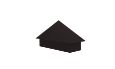 Колпак на полустолб для С20 0,5 Rooftop Бархат с пленкой RAL 9005 черный