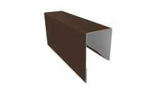 Планка П-образная заборная 17 Grand Line 0,45 Drap TR lite RAL 8017 шоколад (2м)