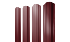 Штакетник Прямоугольный фигурный Grand Line 0,45 Drap TR RAL 3005 красное вино