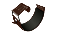 Соединитель желоба Grand Line ПЭ матовый 125мм RAL 8017 шоколад