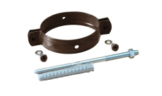 Хомут трубы на кирпич GL PU 90 мм RAL 8017 шоколад