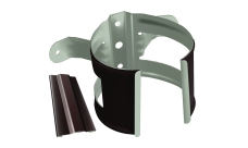 Кронштейн трубы на дерево Grand Line PE 90 мм RR 32 темно-коричневый