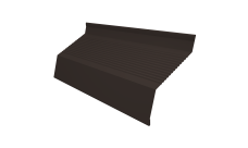 Ламель забора жалюзи Milan new gofr Grand Line 0,5 Velur X с пленкой RR 32 темно-коричневый