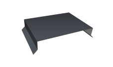 Парапетная крышка прямая 250мм Grand Line 0,5 PurPro Matt 275 RAL 7024 мокрый асфальт (3м)