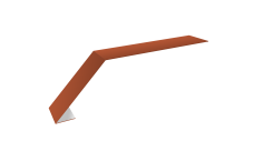 Планка карнизная для мягкой кровли 100х60 Grand Line 0,45 Drap RAL 8004 терракота (2м)