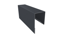 Планка П-образная заборная 17 Grand Line 0,5 Velur X RAL 7024 мокрый асфальт (2м)