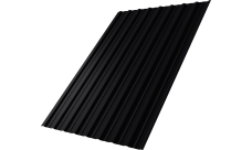 Профнастил C10A Grand Line 0,4 PE-Matt-Double RAL 9005 черный