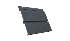 Софит металлический Квадро Брус Grand Line с перфорацией 0,5 Rooftop Бархат с пленкой RAL 7024 мокрый асфальт