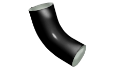 Колено 60 град GL PE 90 мм RAL 9005 черный