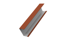 Крышка жалюзи Milan, Tokyo (для калиток, ворот) 0,5 Satin Matt TX RAL 8004 терракота (2,5м)