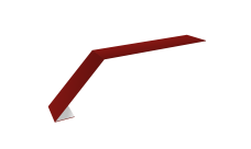 Планка карнизная для мягкой кровли 100х60 Grand Line 0,5 Satin с пленкой RAL 3011 коричнево-красный (2м)