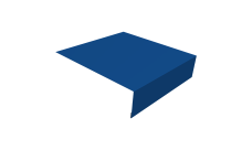 Планка околооконная простая 200х75 Grand Line 0,5 Satin с пленкой RAL 5005 сигнальный синий (2м)