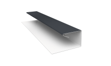 Планка П-образная завершающая сложная Корабельная Доска Grand Line 0,45 Drap TR lite RAL 7024 мокрый асфальт (2м)